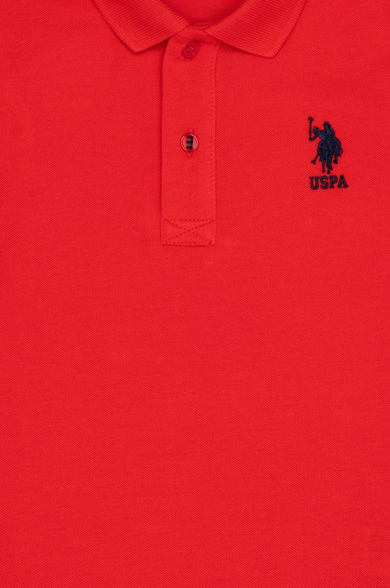 Erkek Çocuk Kırmızı Basic Polo Yaka Tişört