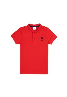 Erkek Çocuk Kırmızı Basic Polo Yaka Tişört - 50262958269