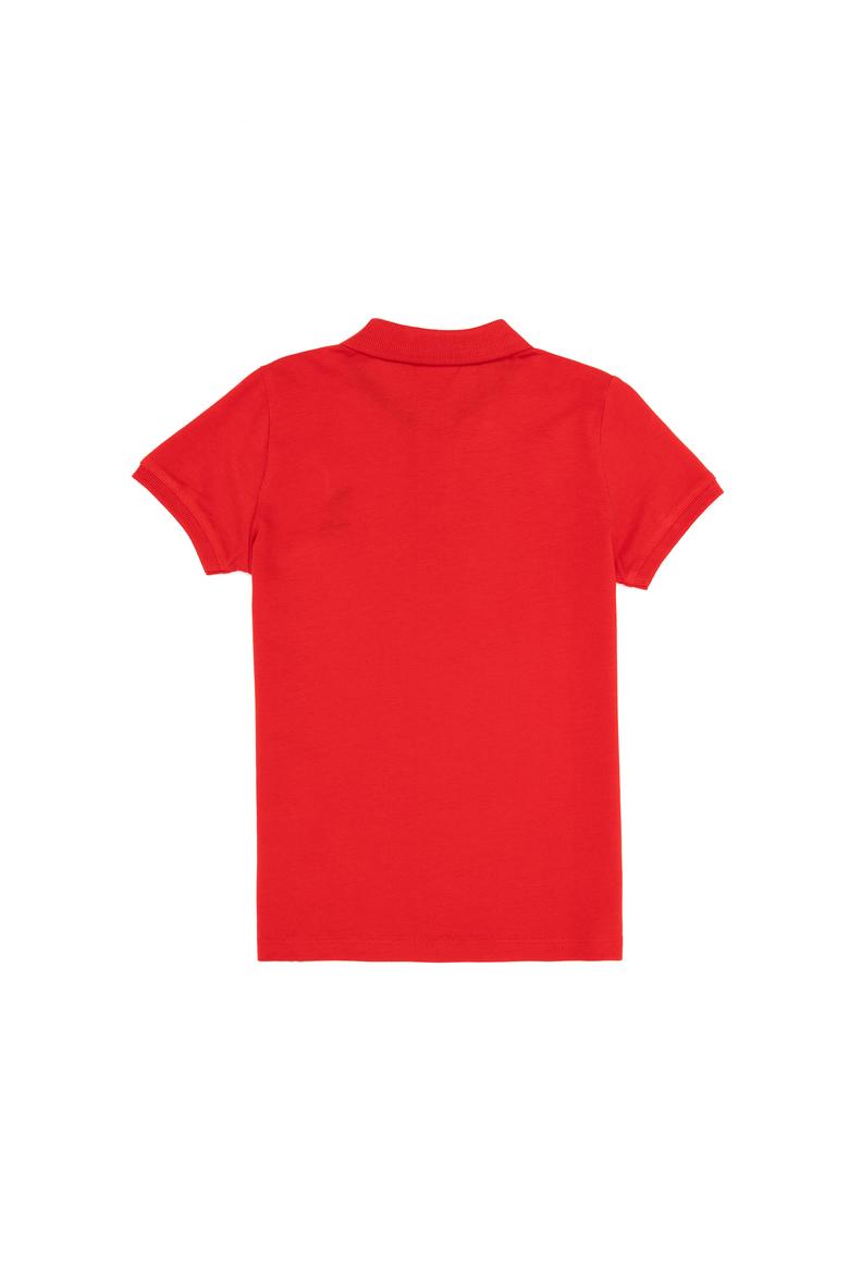 Erkek Çocuk Kırmızı Basic Polo Yaka Tişört - 50262958269