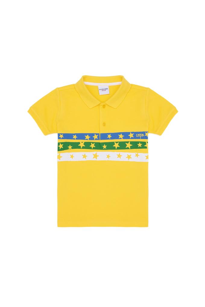 Erkek Çocuk Koyu Sarı Polo Yaka Tişört