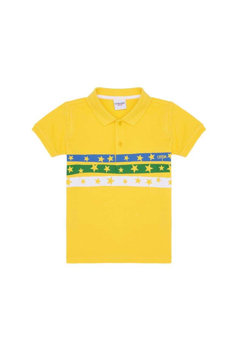 Erkek Çocuk Koyu Sarı Polo Yaka Tişört