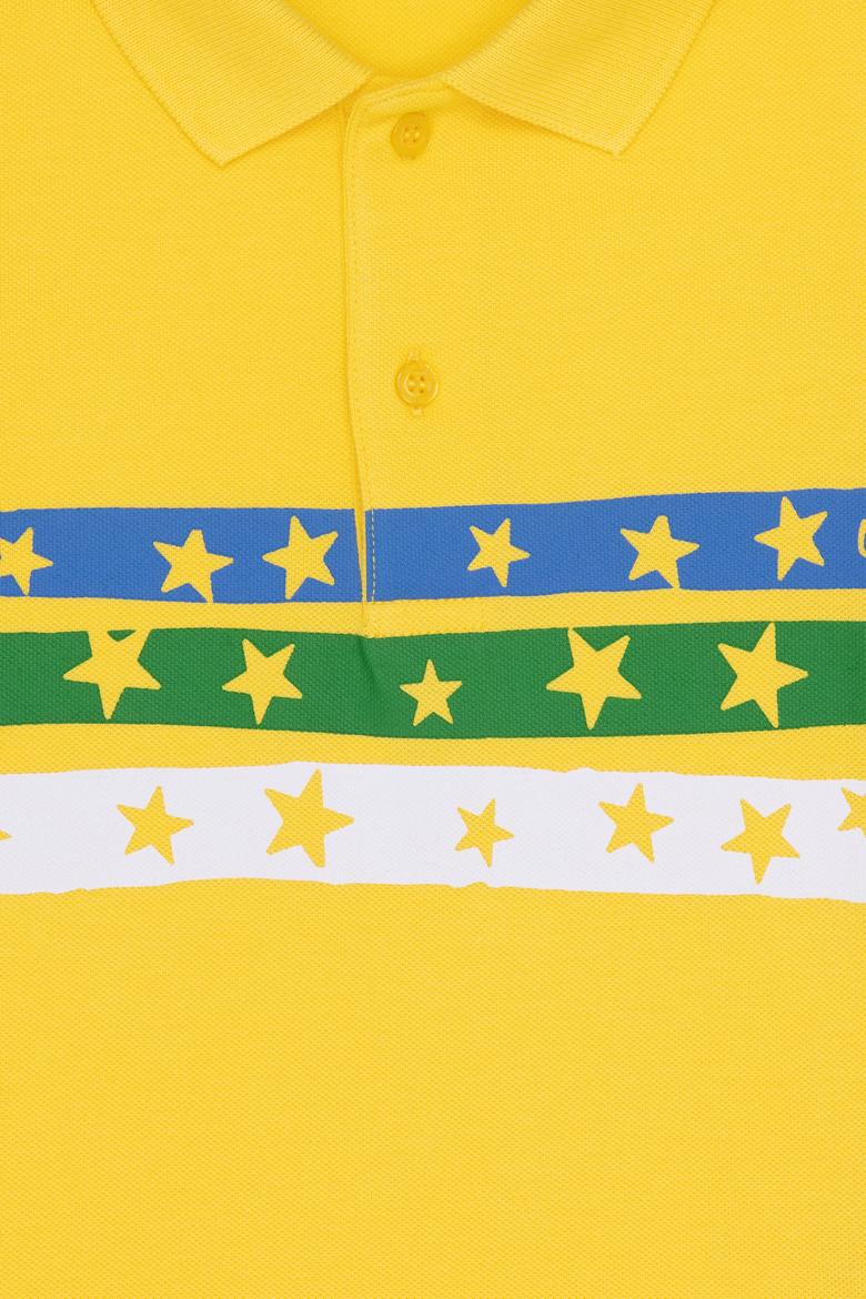 Erkek Çocuk Koyu Sarı Polo Yaka Tişört - 50266076005