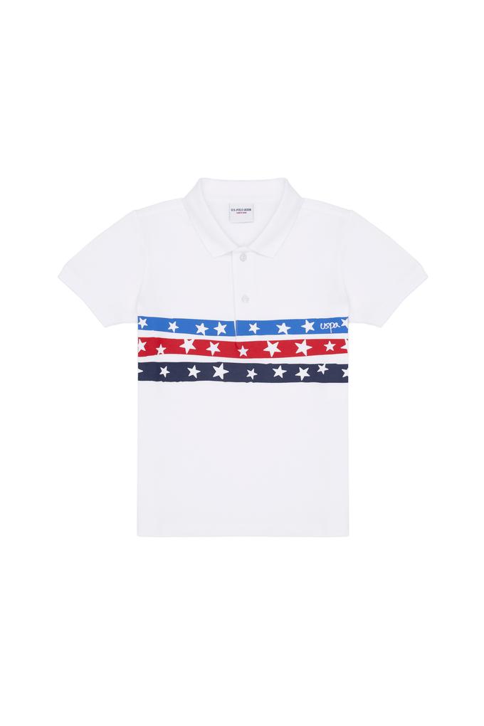 Erkek Çocuk Beyaz Polo Yaka Tişört