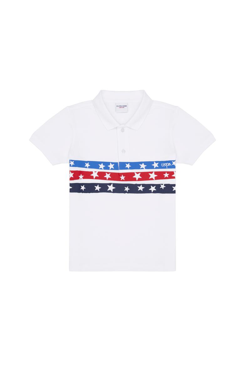 Erkek Çocuk Beyaz Polo Yaka Tişört