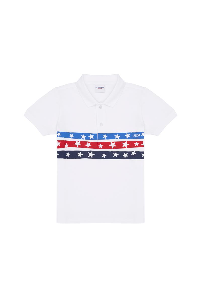 Erkek Çocuk Beyaz Polo Yaka Tişört