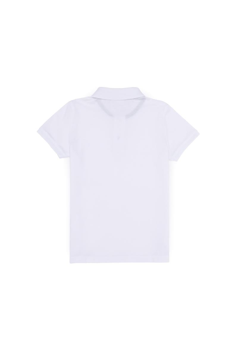 Erkek Çocuk Beyaz Basic Polo Yaka Tişört - 50262958162
