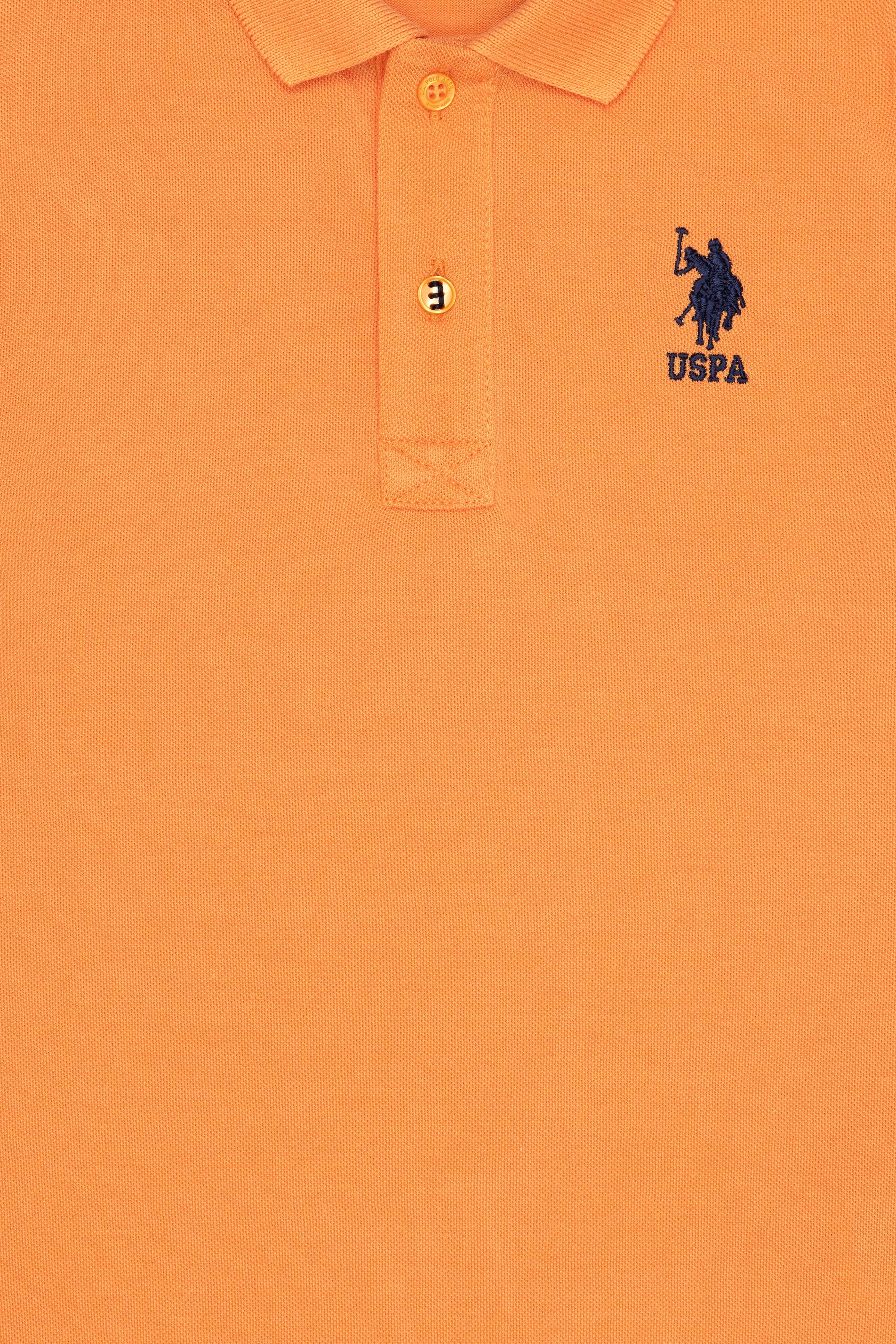 Erkek Çocuk Turuncu Basic Polo Yaka Tişört - Image 3