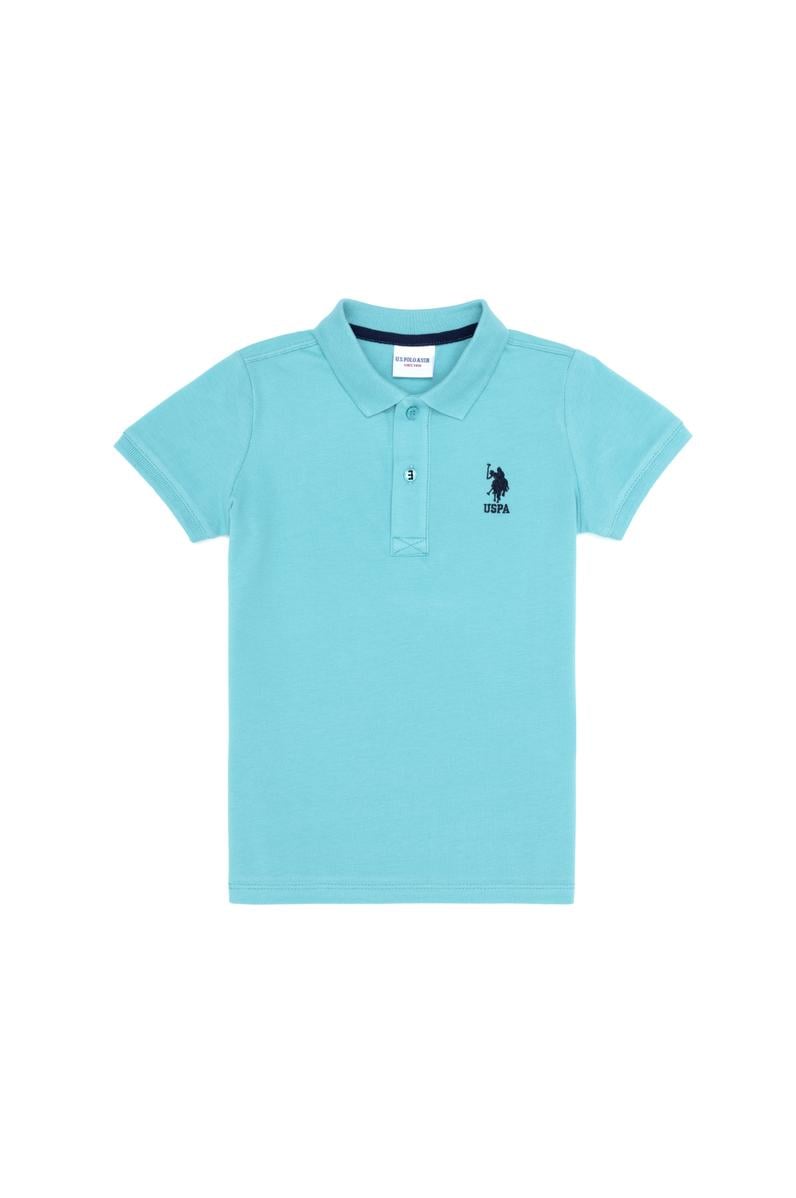 Erkek Çocuk Mint Basic Polo Yaka Tişört
