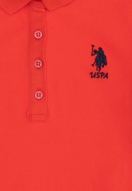 Kız Çocuk Kırmızı Polo Yaka Örme Elbise - 50271860029