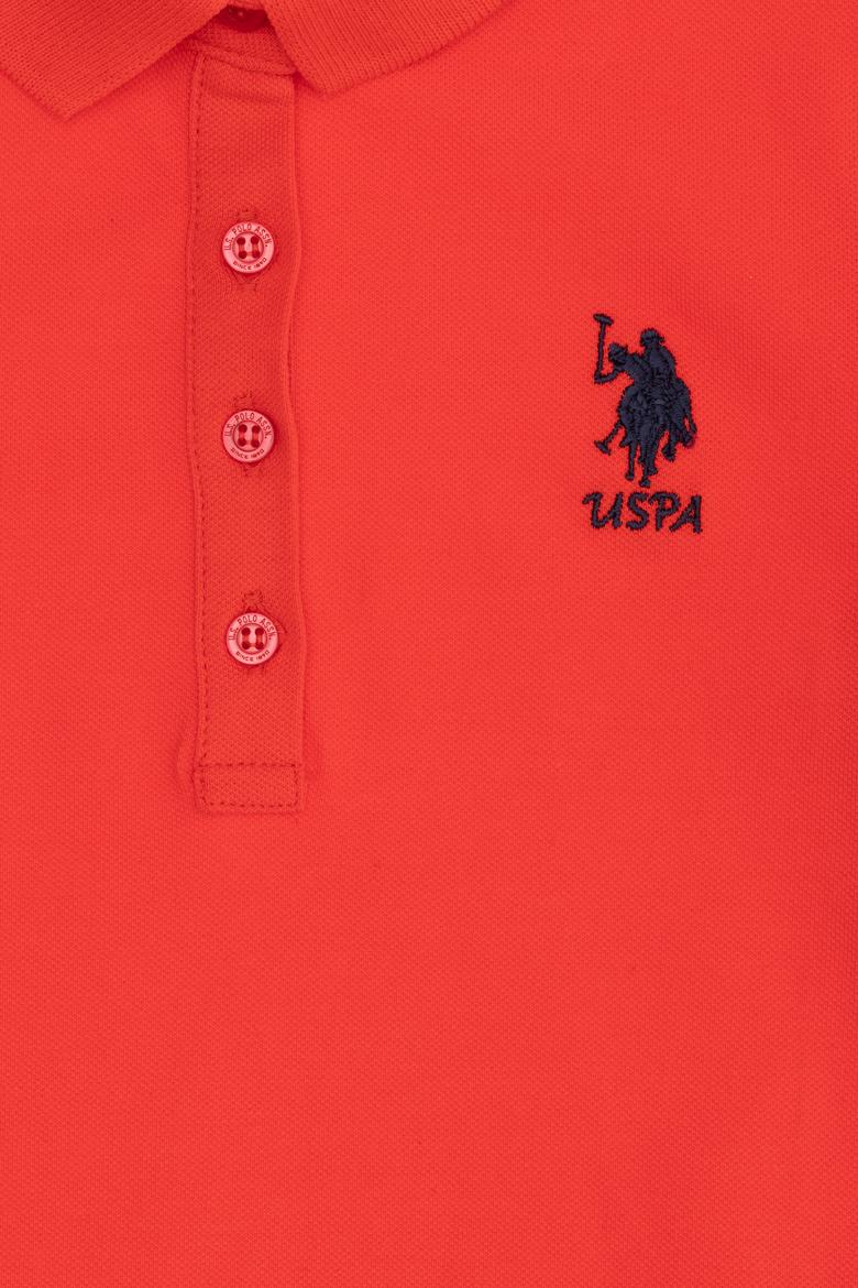 Kız Çocuk Kırmızı Polo Yaka Örme Elbise - 50271860029