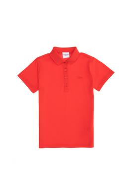 Kız Çocuk Kırmızı Basic Polo Yaka Tişört - 50271864124