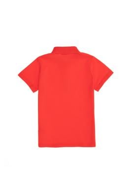 Kız Çocuk Kırmızı Basic Polo Yaka Tişört - 50271864124