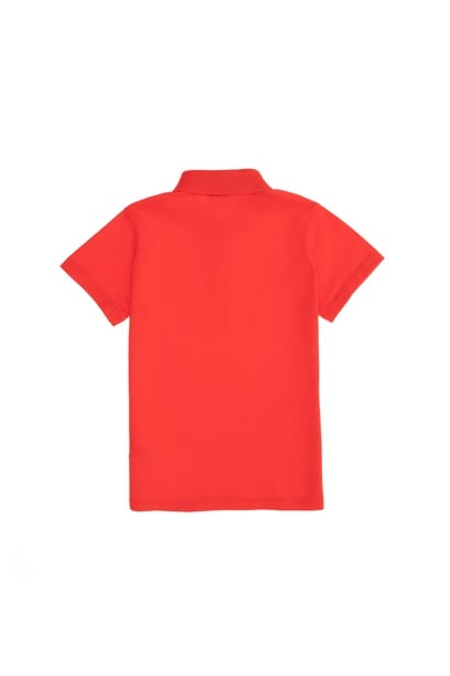 Kız Çocuk Kırmızı Basic Polo Yaka Tişört