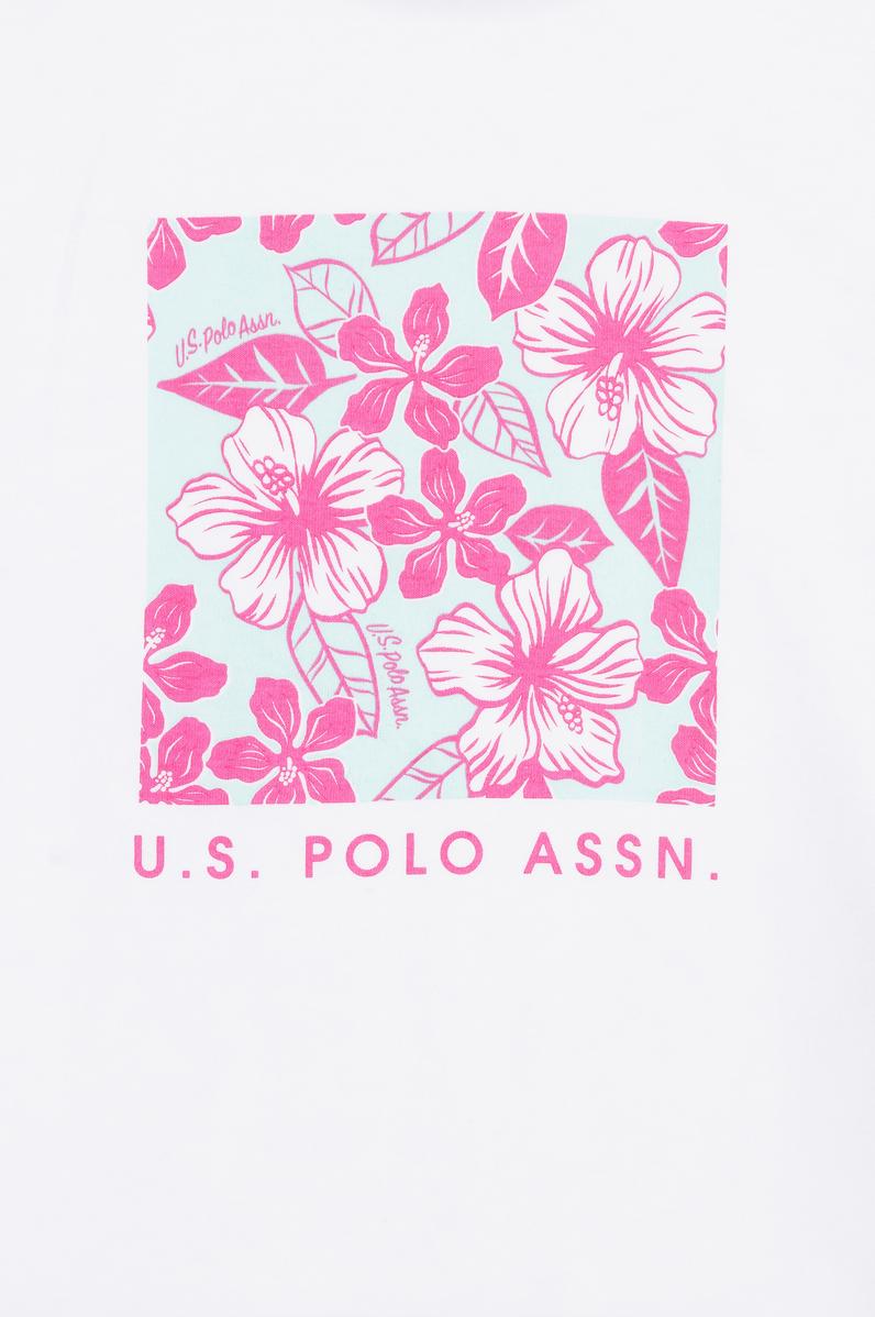 Kız Çocuk Beyaz Bisiklet Yaka Tişört