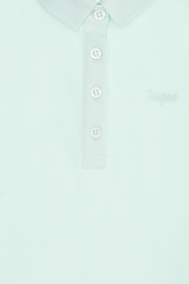 Kız Çocuk Su Yeşili Basic Polo Yaka Tişört - 50271864135