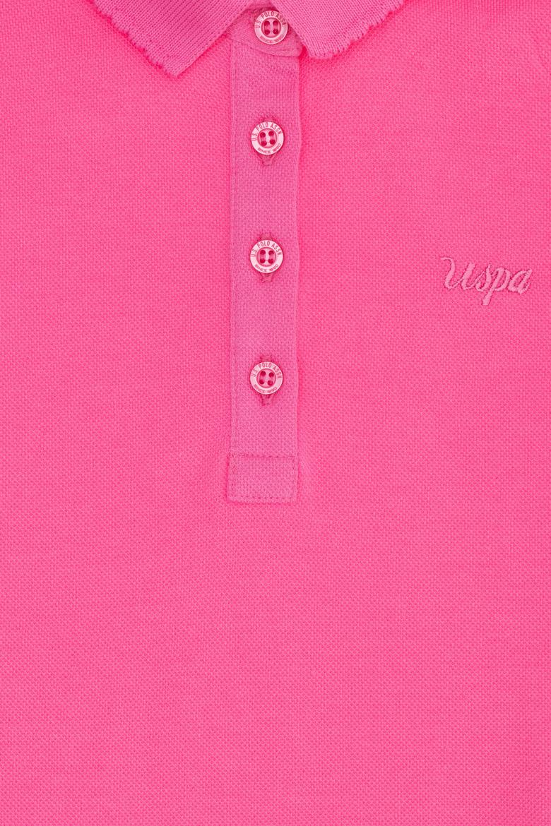 Kız Çocuk Pembe Basic Polo Yaka Tişört - 50271864018