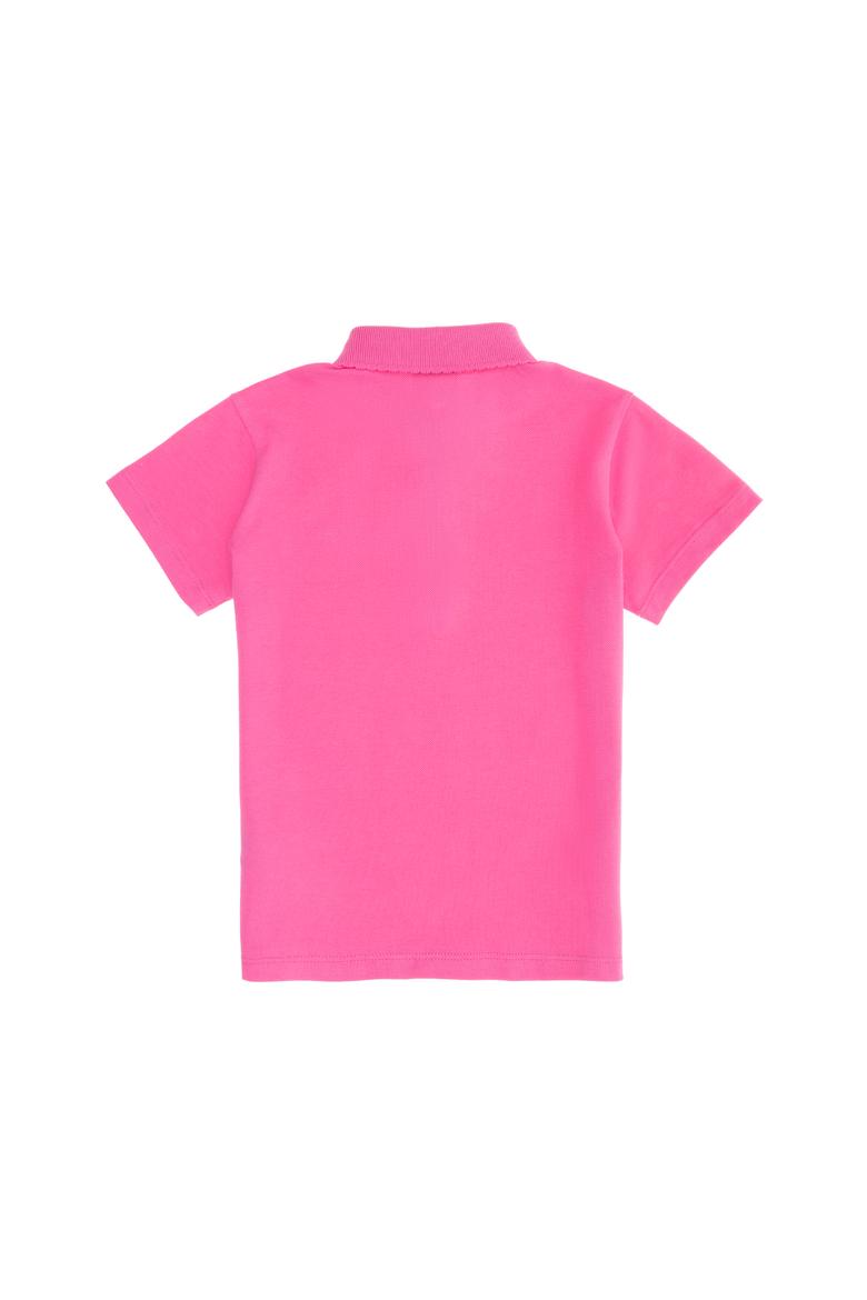 Kız Çocuk Pembe Basic Polo Yaka Tişört - 50271864018