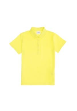 Kız Çocuk Neon Sarı Polo Yaka Basic Tişört - 50271864116