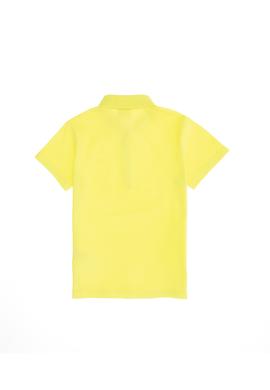 Kız Çocuk Neon Sarı Polo Yaka Basic Tişört - 50271864116