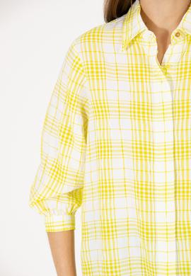 Kadın Neon Sarı Uzun Kollu Gömlek - 50263645019