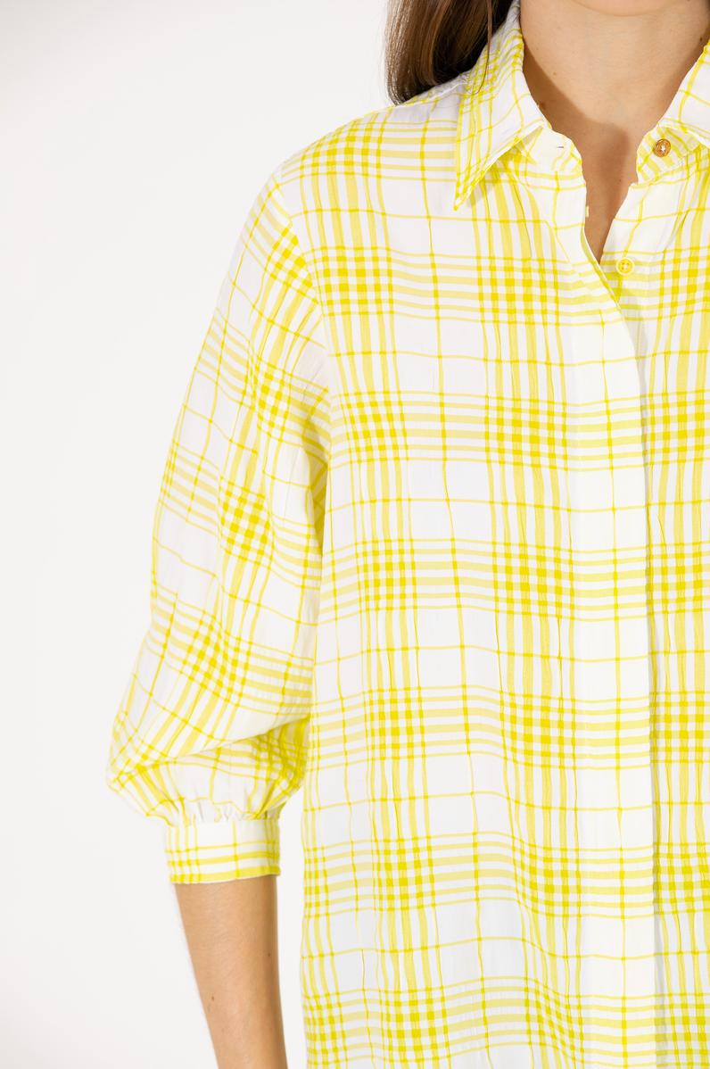 Kadın Neon Sarı Uzun Kollu Gömlek