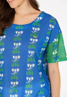 Kadın Saks Bisiklet Yaka Tişört - 50263588014