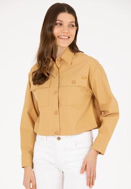 Kadın Camel Uzun Kollu Gömlek - 50264482004