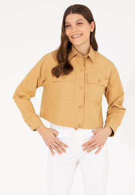 Kadın Camel Uzun Kollu Gömlek - 50264482004