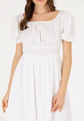 Kadın Beyaz Dokuma Elbise - 50262477006