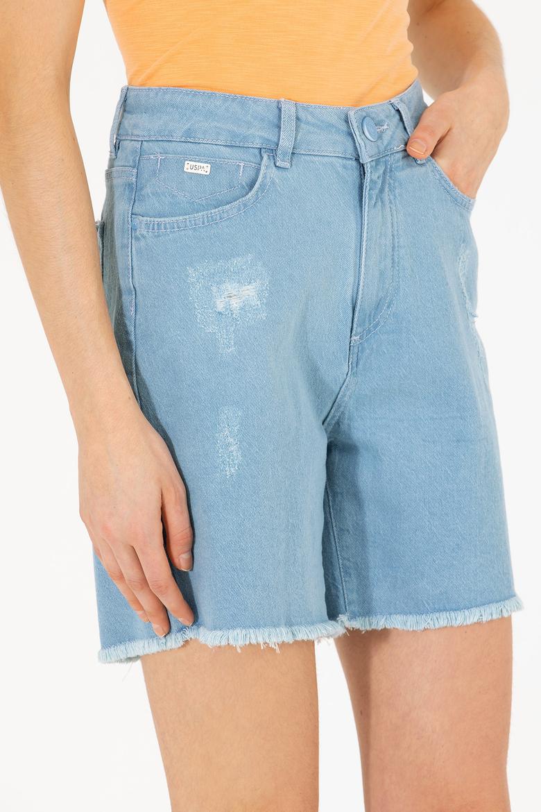 Kadın Açık Mavi Jean Şort - 50266240011