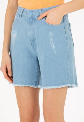 Kadın Açık Mavi Jean Şort - 50266240011