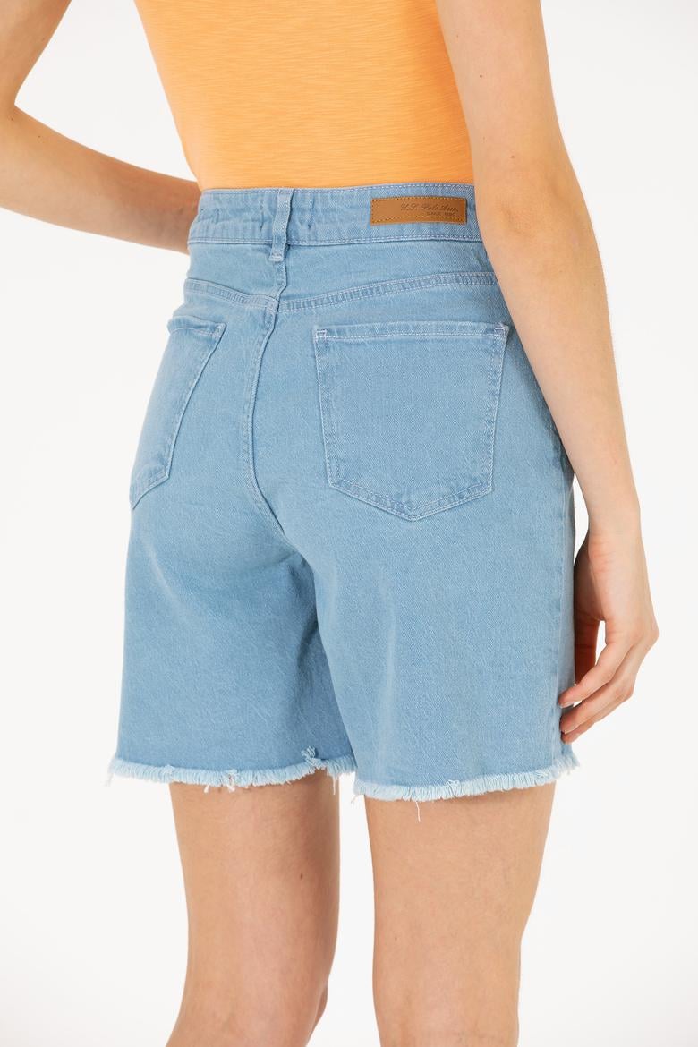Kadın Açık Mavi Jean Şort - 50266240011