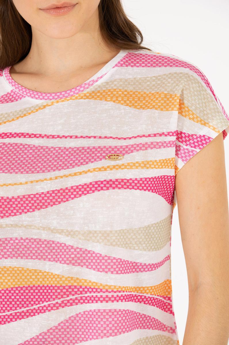 Kadın Pembe Bisiklet Yaka Tişört