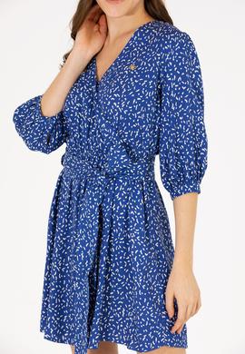 Kadın Saks Mini Boy Dokuma Elbise - 50262478020