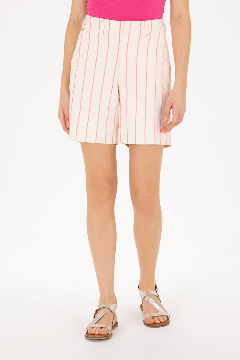 Kadın Pembe Dokuma Şort - 50263226015