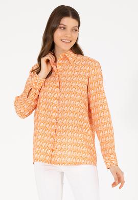Kadın Turuncu Uzun Kollu Gömlek - 50264225003