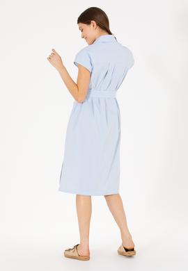Kadın Mavi Dokuma Elbise - 50262581006