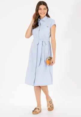 Kadın Mavi Dokuma Elbise - 50262581006