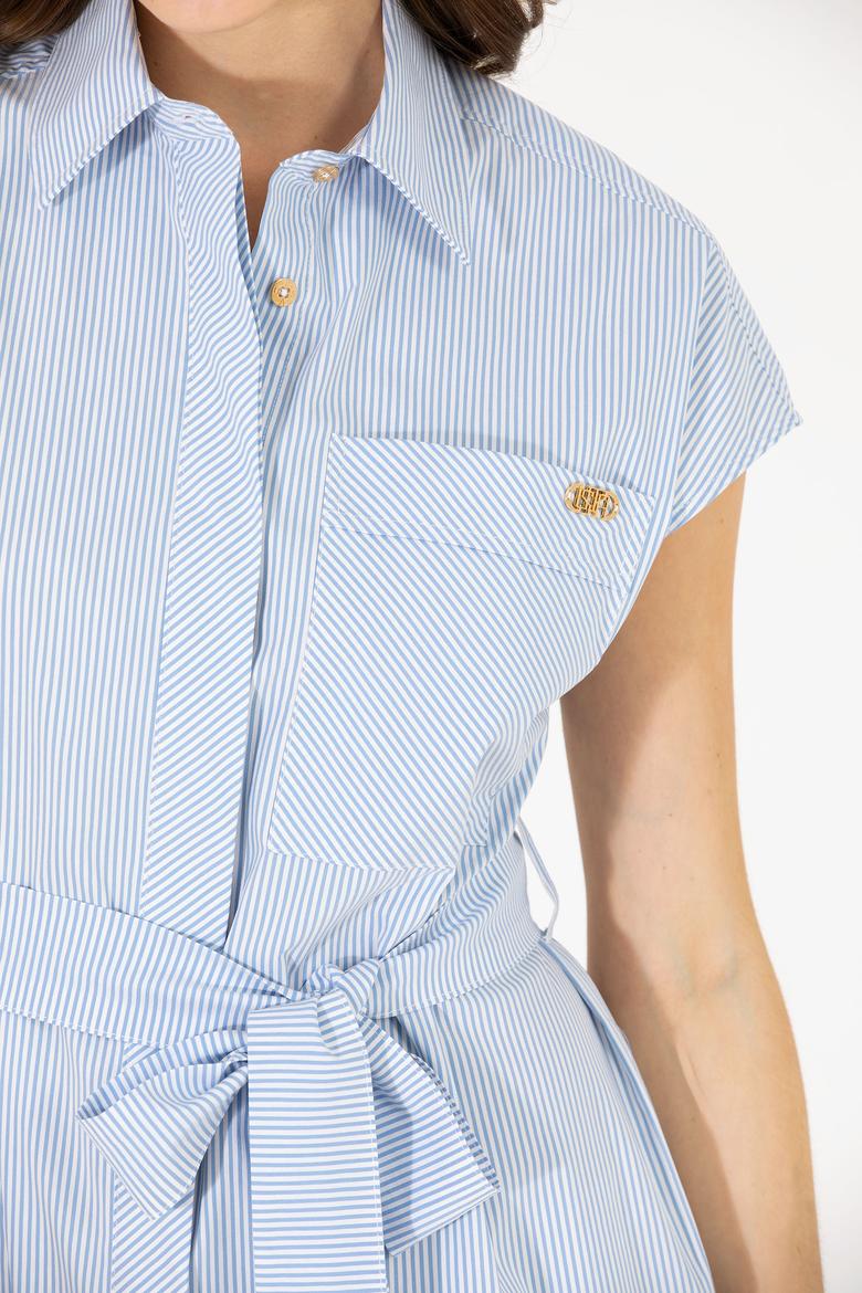 Kadın Mavi Dokuma Elbise - 50262581006