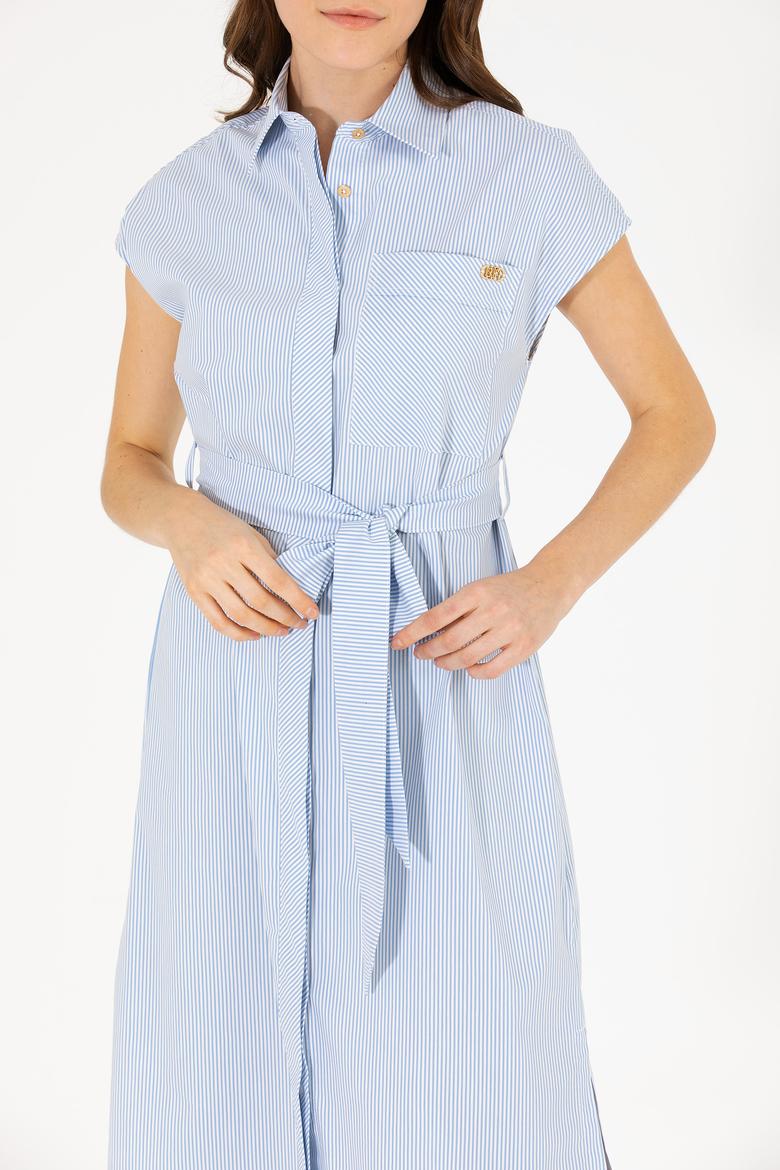 Kadın Mavi Dokuma Elbise - 50262581006