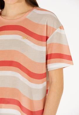 Kadın Pudra Bisiklet Yaka Tişört - 50263600029