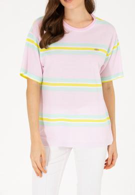 Kadın Manolya Bisiklet Yaka Tişört - 50263613036