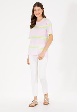 Kadın Manolya Bisiklet Yaka Tişört - 50263613036