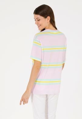 Kadın Manolya Bisiklet Yaka Tişört - 50263613036