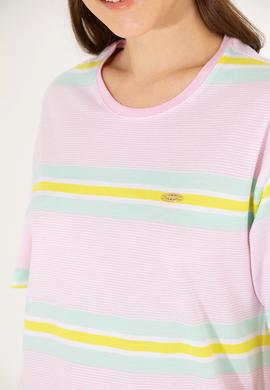 Kadın Manolya Bisiklet Yaka Tişört - 50263613036