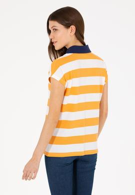 Kadın Turuncu Polo Yaka Tişört - 50263969036