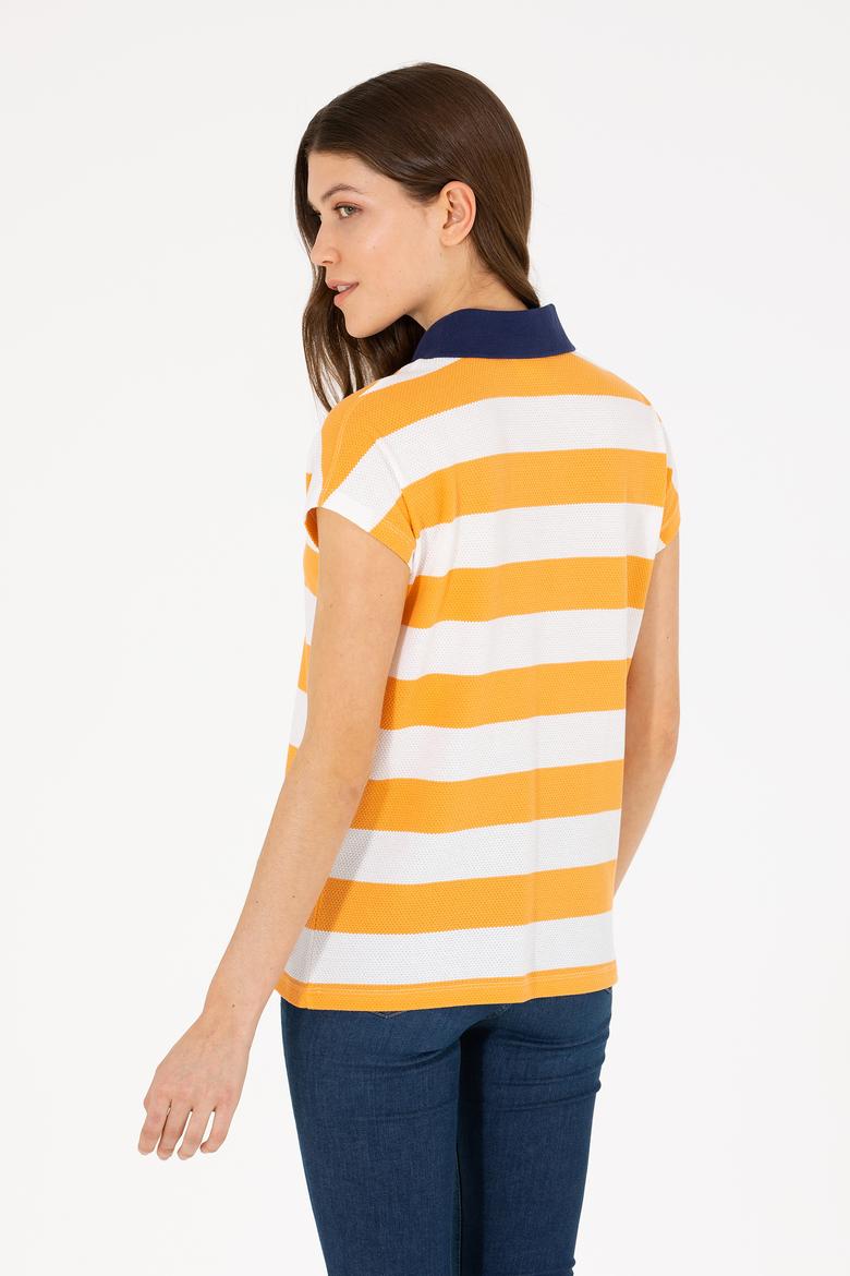 Kadın Turuncu Polo Yaka Tişört - 50263969036