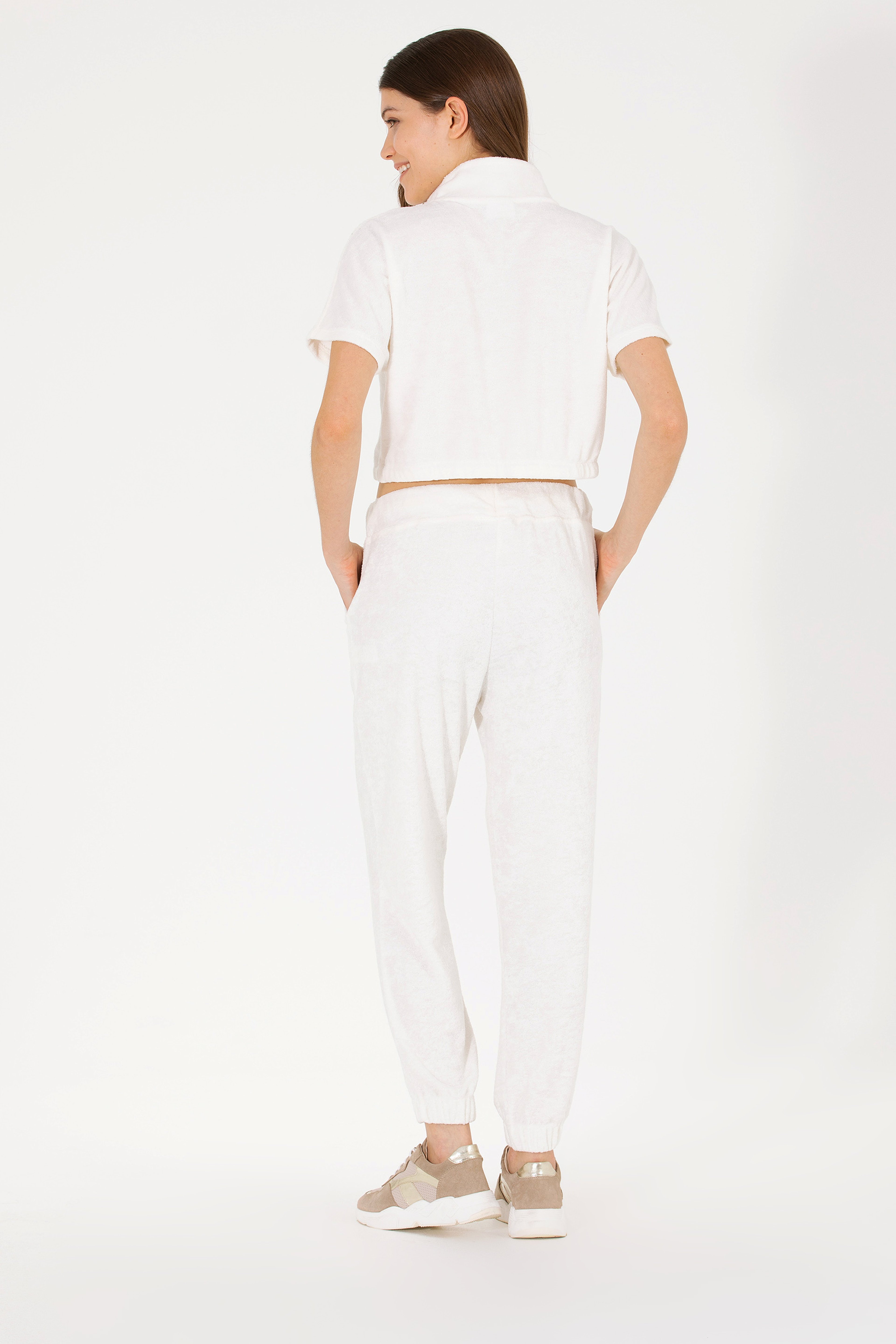 Kadın Ekru Jogger Eşofman Altı - Image 5