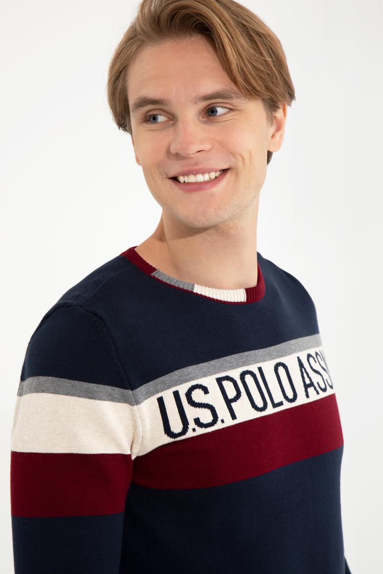 Erkek Lacivert Bisiklet Yaka Triko Kazak - 50237320008