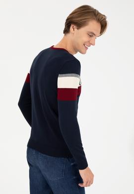 Erkek Lacivert Bisiklet Yaka Triko Kazak - 50237320008